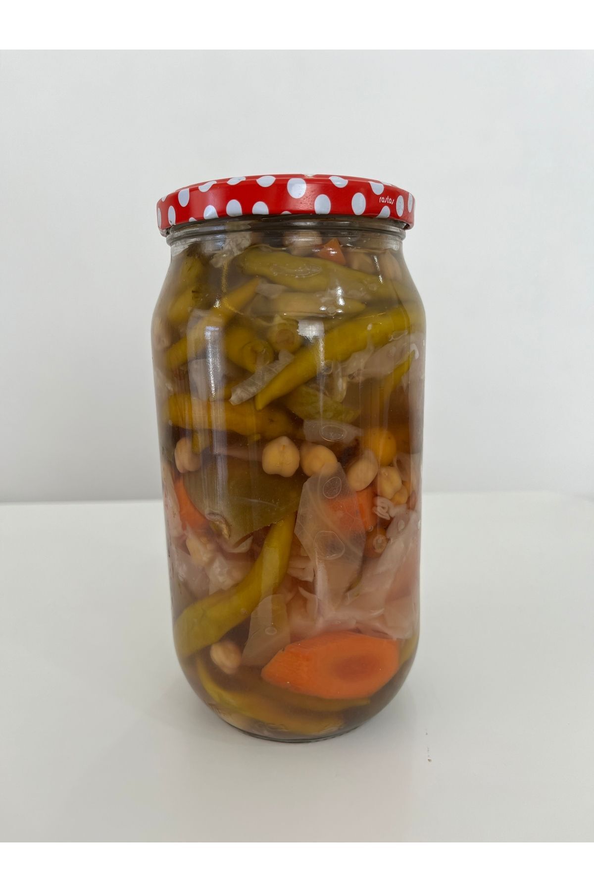 Karışık Turşu ( Acı ) 1 litrelik Cam Kavanoz