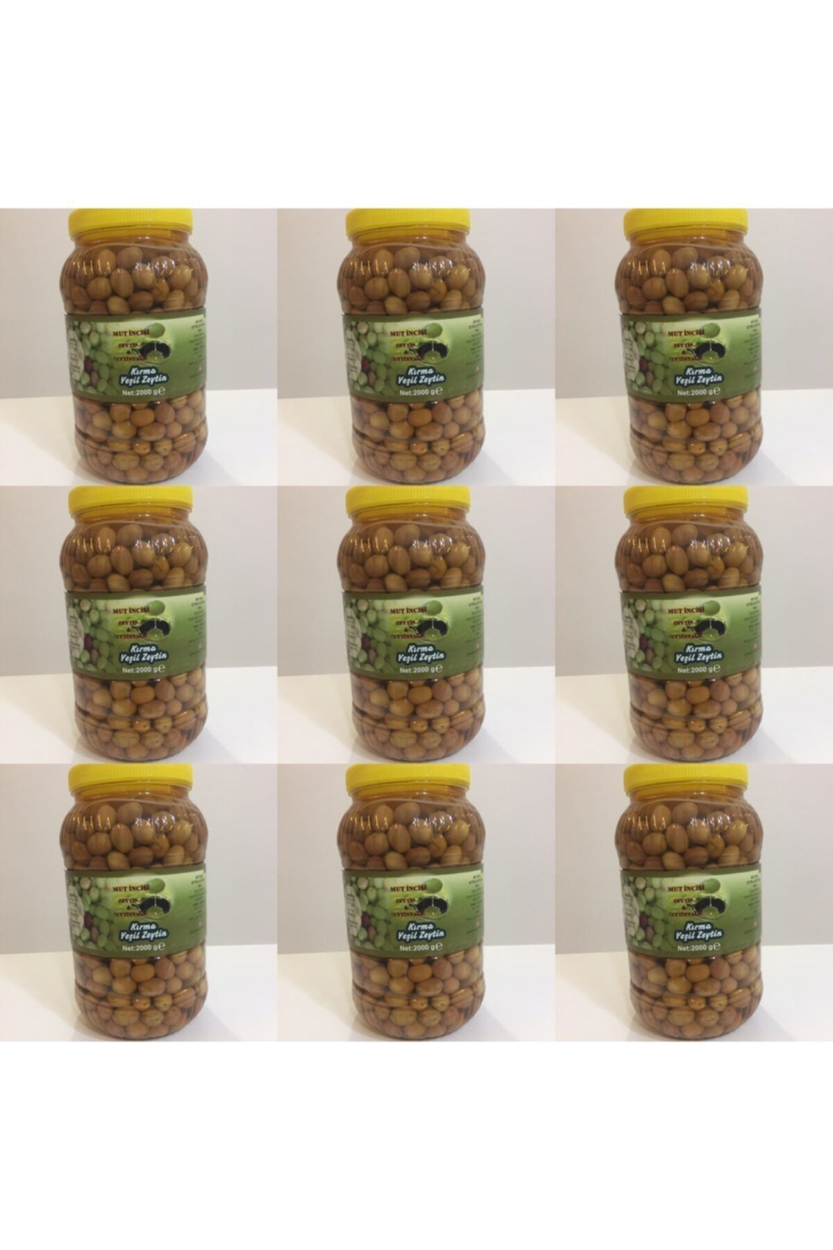 Kırma Yeşil Zeytin Net 2 Kg Toplamda 9x2=18 Kg