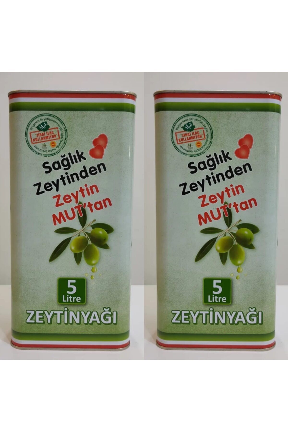 Mut Zeytinyağı 2x5 =10 Litre Erken Hasat Soğuk Sıkım Zeytinyağı
